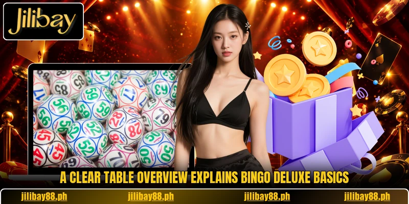 A clear table overview explains Bingo Deluxe basics A clear table overview explains Bingo Deluxe basics