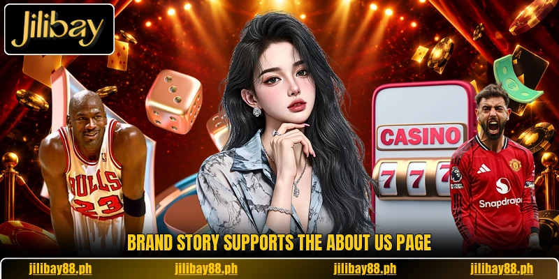Brand story supports the about us page