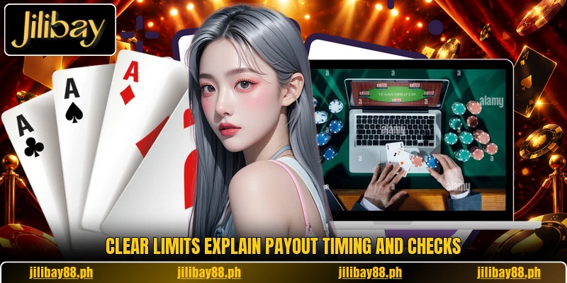 Clear limits explain payout timing and checks