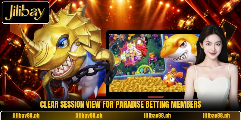 Clear session view for Paradise betting members Clear session view for Paradise betting members
