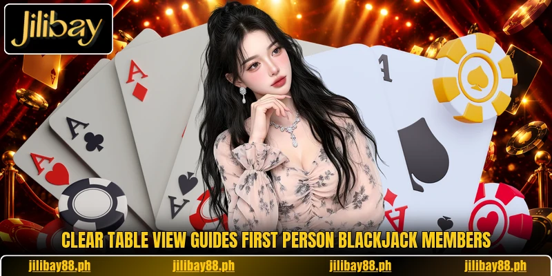 Clear table view guides First Person Blackjack members