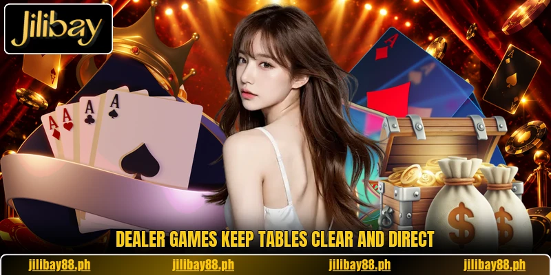 Dealer games keep tables clear and direct