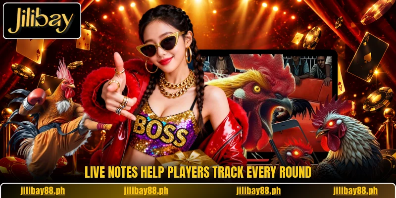 Live notes help players track every round Live notes help players track every round