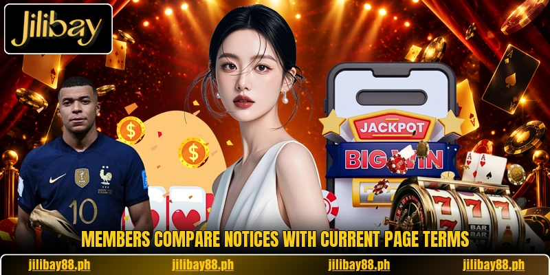 Members compare notices with current page terms