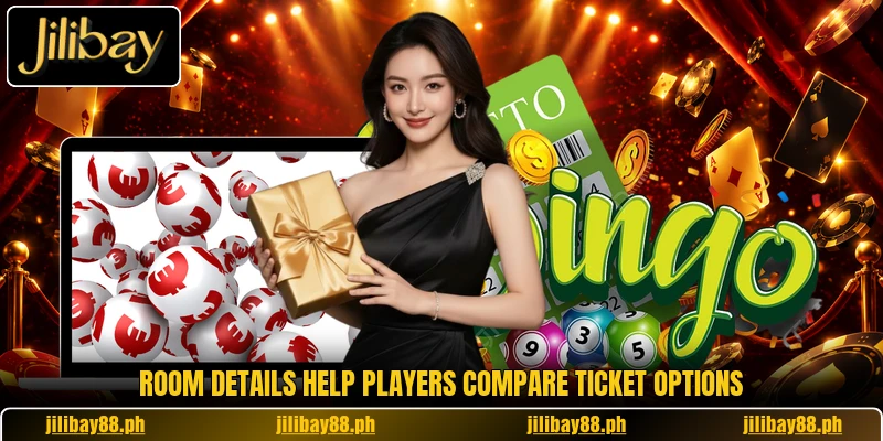 Room details help players compare ticket options Room details help players compare ticket options