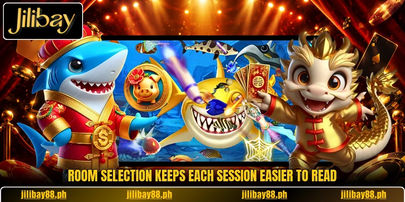Room selection keeps each session easier to read Room selection keeps each session easier to read