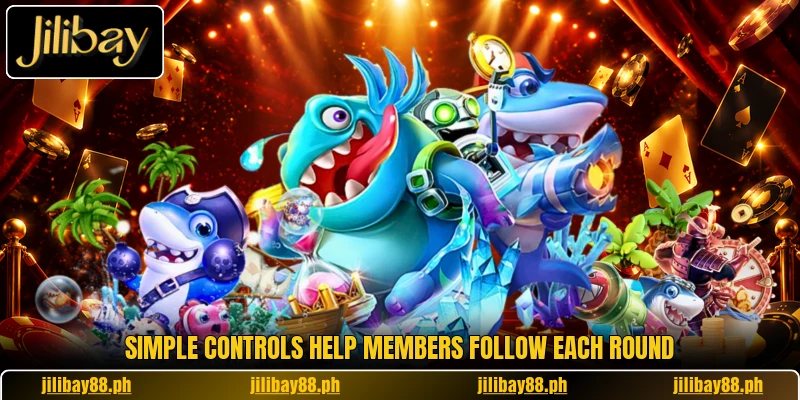 Simple controls help members follow each round