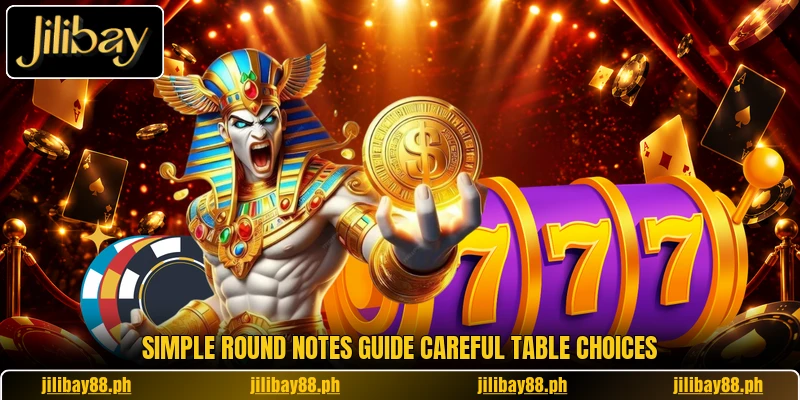 Simple round notes guide careful table choices